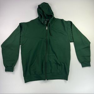 Fruit of the Loom Mens Large Fleece Full Zip Hoodie Jacket Hoodie Pocket NWOT